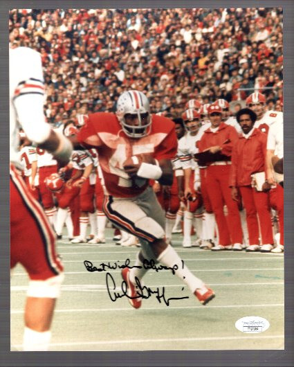 ARCHIE GRIFFIN HAND SIGNED 8x10 COLOR PHOTO OHIO STATE HEISMAN JSA 