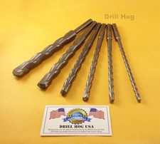 Broca de mampostería SDS Plus de 6 piezas punta de 1/4 a 3/4 CARBURO garantía de por vida Drill Hog®