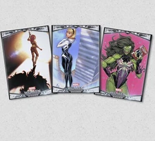 Topps Marvel Collect Women of Marvel 24 S5 - 3 Card Black Rare Set [Digital]