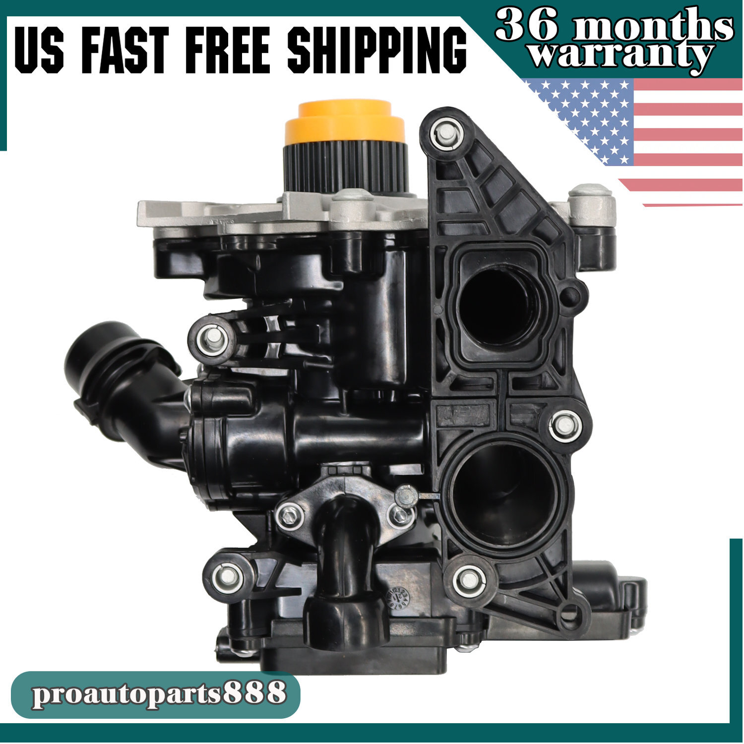 Water Pump Thermostat Housing Assembly For VW Beetle Golf GTI Passat