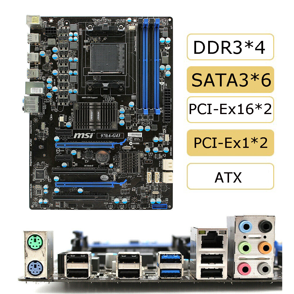 Msi Am3 Motherboard Cpu Support For MSI 970A-G43 Socket AM3/AM3+