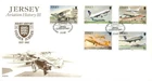 Jersey stamps 1987 Aviation History III Commercial Aircraft First Day Cover FDC