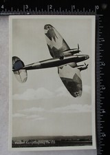 CARTE POSTALE PHOTO AVION HEINKEL He-111 ARMÉE DE L'AIR ALLEMANDE WW2