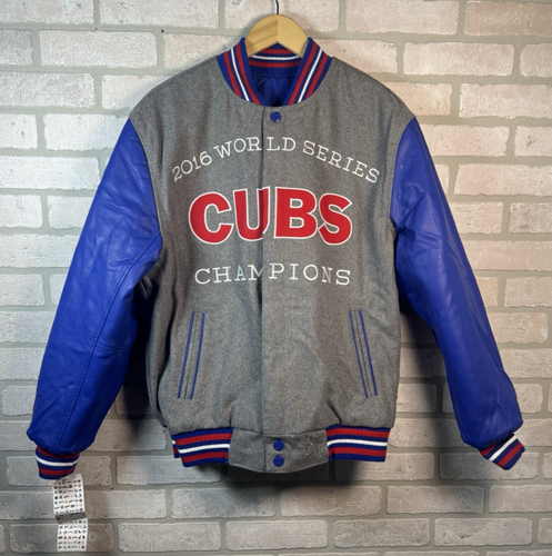 Chicago Cubs Reversible Bomber Jacket World Series Champion MLB 2016 Memorabilia