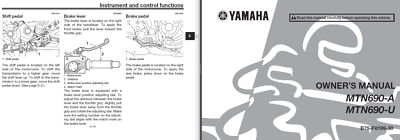 2018-2021 Yamaha MT-07 (MTN690-A) Service Owner's & Parts Manual CD