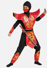 Member's Mark Boys Red Ninja Costume Girls Dress-up Size M 8-10