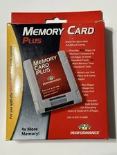 Performance Memory Card Plus for Nintendo 64 N64 CIB