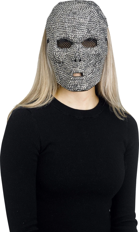 Gunpowder Bling Skull Skeleton Mask Adult Costume Accessory NEW Unisex - Image 2 of 3
