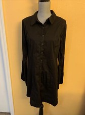 free people ladies black snap front dress size XL