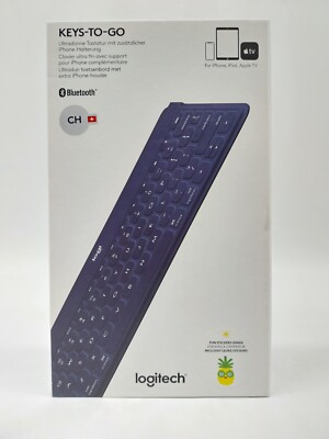Logitech KeysToGo Ultradünne Tastatur zusätzliche Handyhalterung QWERTZ #KT7086X