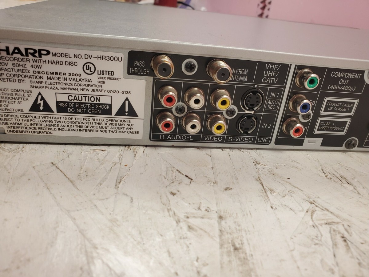 Sharp DV-HR300 DVR DVD Recorder 80 GB Capacity No Remote (dd) (c21