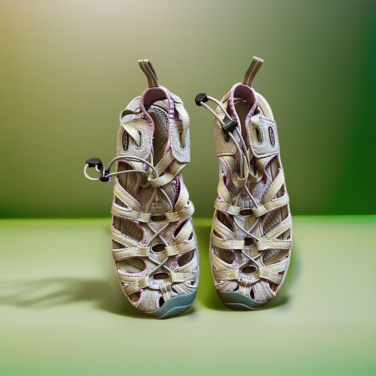 Sandali da donna Keen taglia 9 Whisper 5124 BRRG grigio viola impermeabili scarpe da trekking