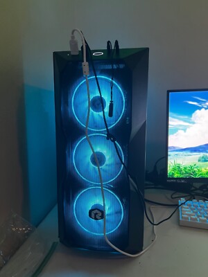 pc gaming used rtx 4060 black outer box i5 intel  with 16 gig ram,