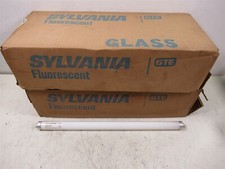 2 Cases of 24 Sylvania F15T8/CW Cool White Fluorescent Tube Lamps 15W 48 Total