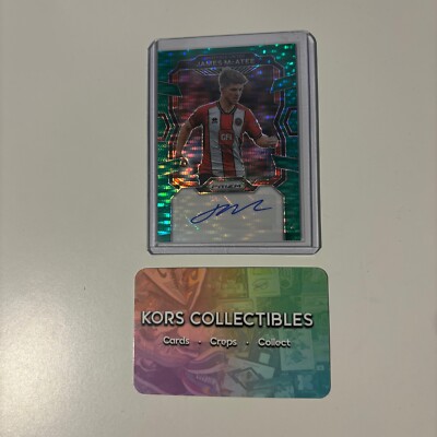 Sheffield United JAMES MCATEE AUTO - 2023/24 PANINI PRIZM GREEN PULSAR AUTOGRAPH