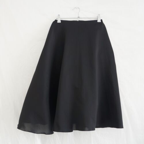 HOF115: COS falda asimétrica negra / falda de organza asimétrica balck 36 Reino Unido 10 - Imagen 1 de 1