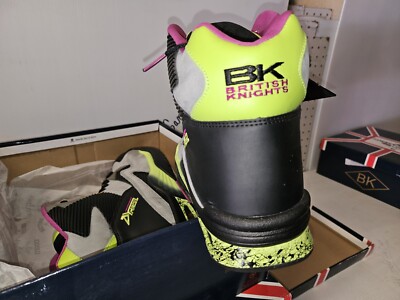 British Knights Dymacel High Tops Size 9.5 Shoes NWT Grey/lime Green/cobal #207 s-l400.jpg main image 3