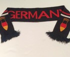 Vintage GERMANY Scarf double face Black w/ red yellow 48"