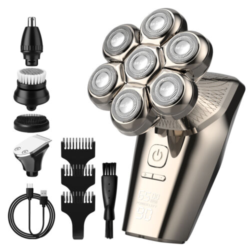 SEJOY Wet & Dry Electric Shaver 5IN1 Bald Head Shaver Beard Trimmer Hair Clipper - Foto 1 di 8