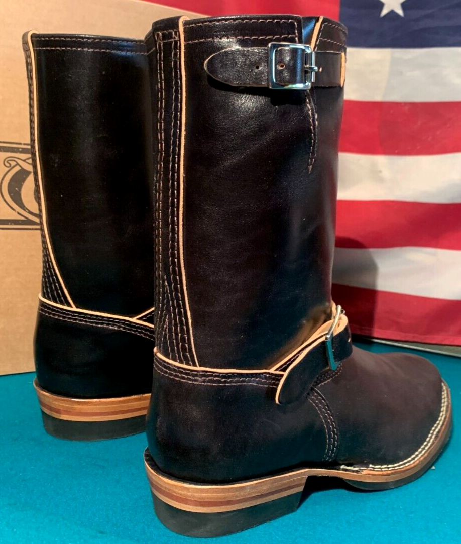 Wesco New Men's Size 9 E Mister Lou Black Horse Hide USA Made Boots