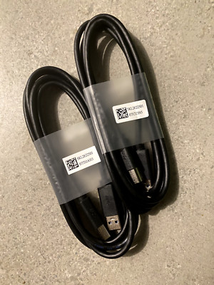 USB 3 Male A to B Printer Cable - Two Pack - (Dell NOS) 6ft / 1.8m Length