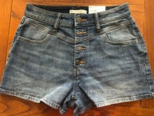 New So Jean Cotton Blend Stretch 2.5" Insem High Rise Curvy Mom Short 0/24W,5/27