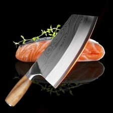 8 Inch Cuchillo De Chef Carnicero Profesional Acero Inoxidable Para Carne Cocina