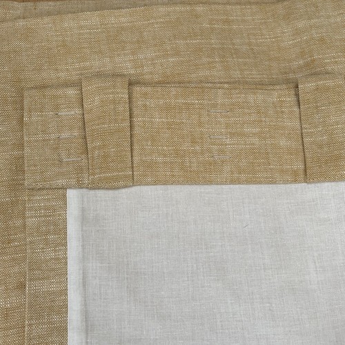 Pottery Barn Emery Linen Pair Panels Curtain Golden Wheat Light Filtering 50x96 - Picture 3 of 7