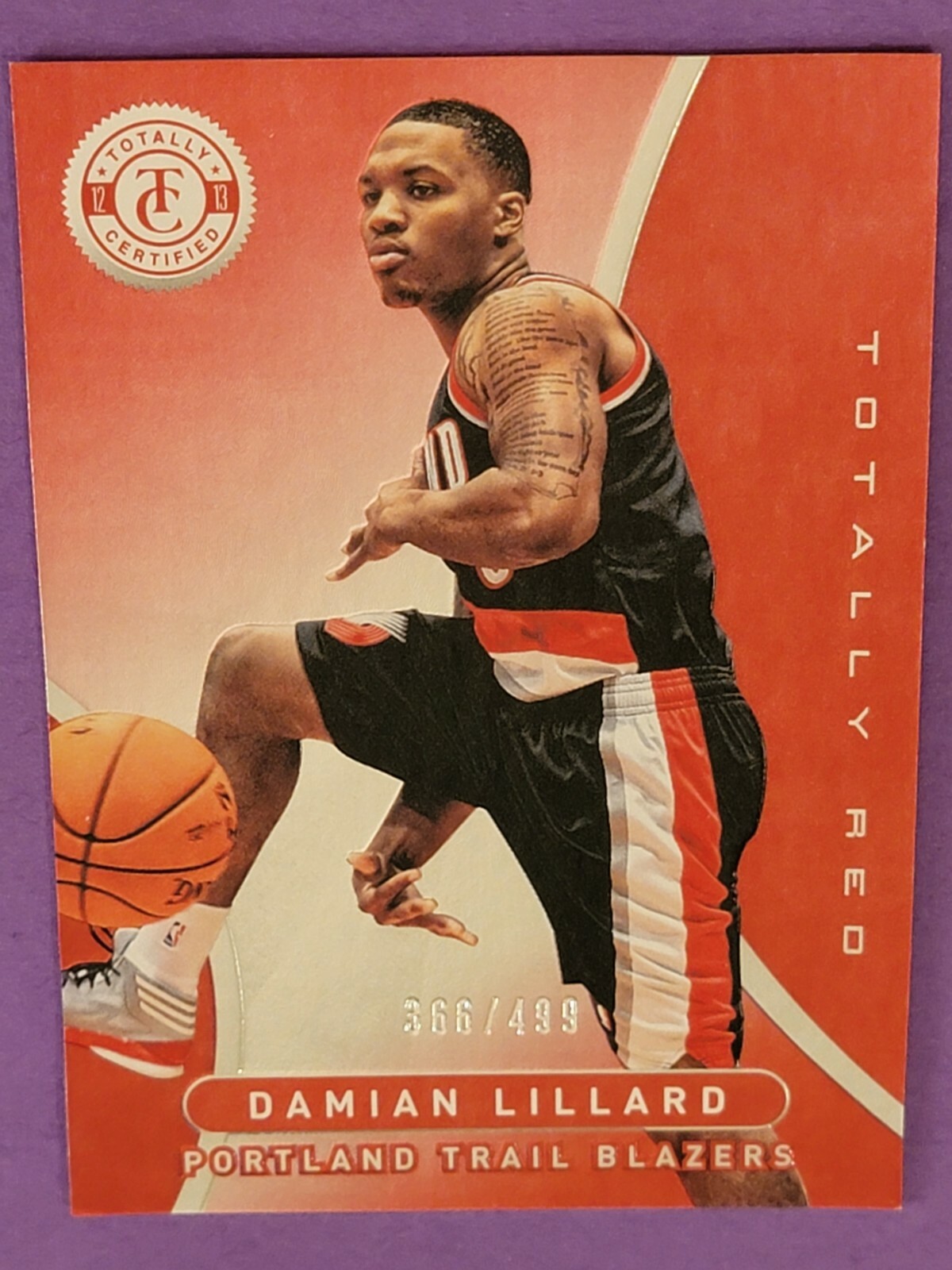 Damian Lillard 2012-13 Totally Certified #70 Red Parallel 266/499 Blazers Rookie