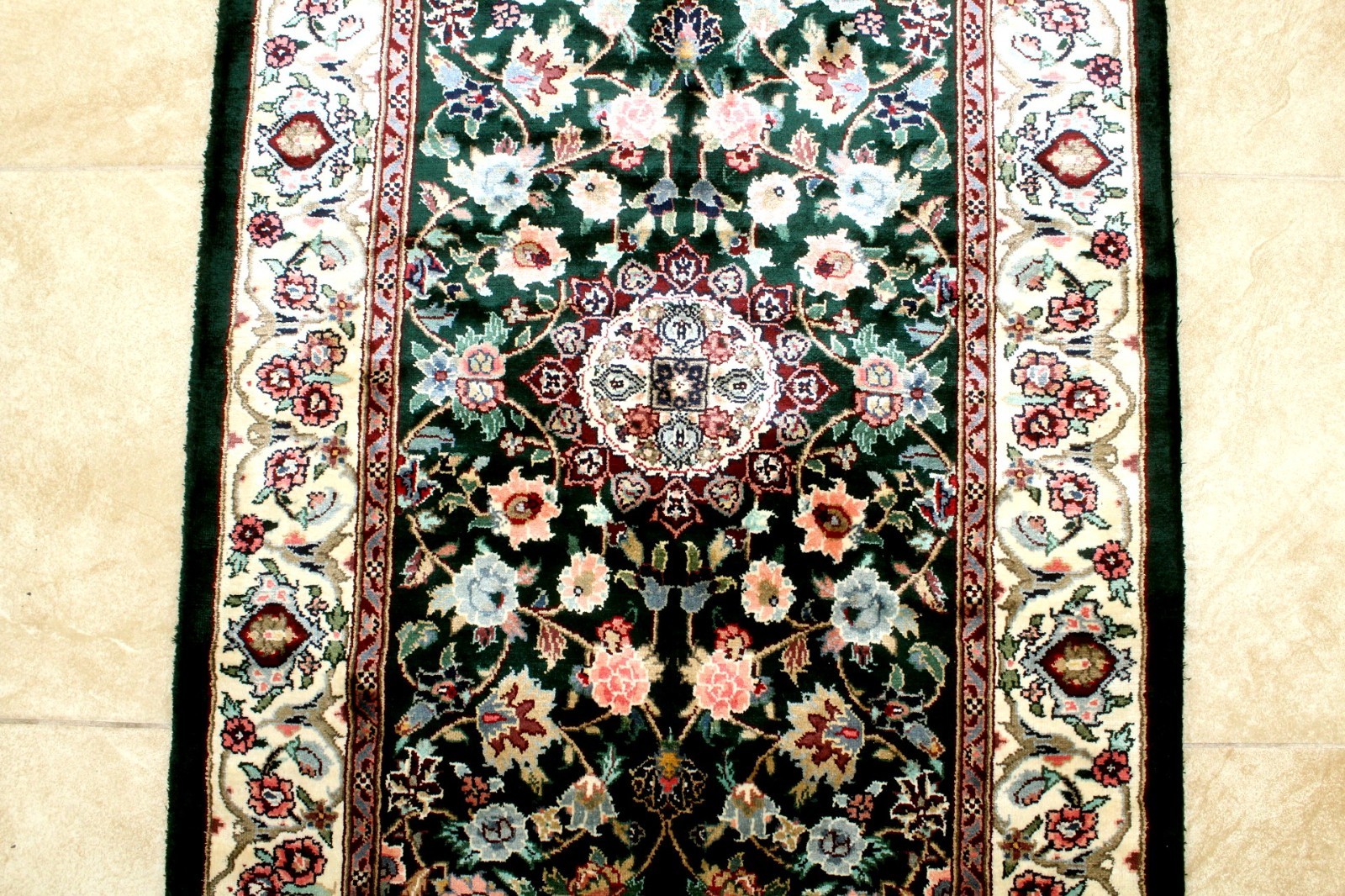 12X3 EXQUISITE MINT 400KPSI HAND KNOTTED VEGETABLE DYE SILK TABRIZZ RUG RUNNER
