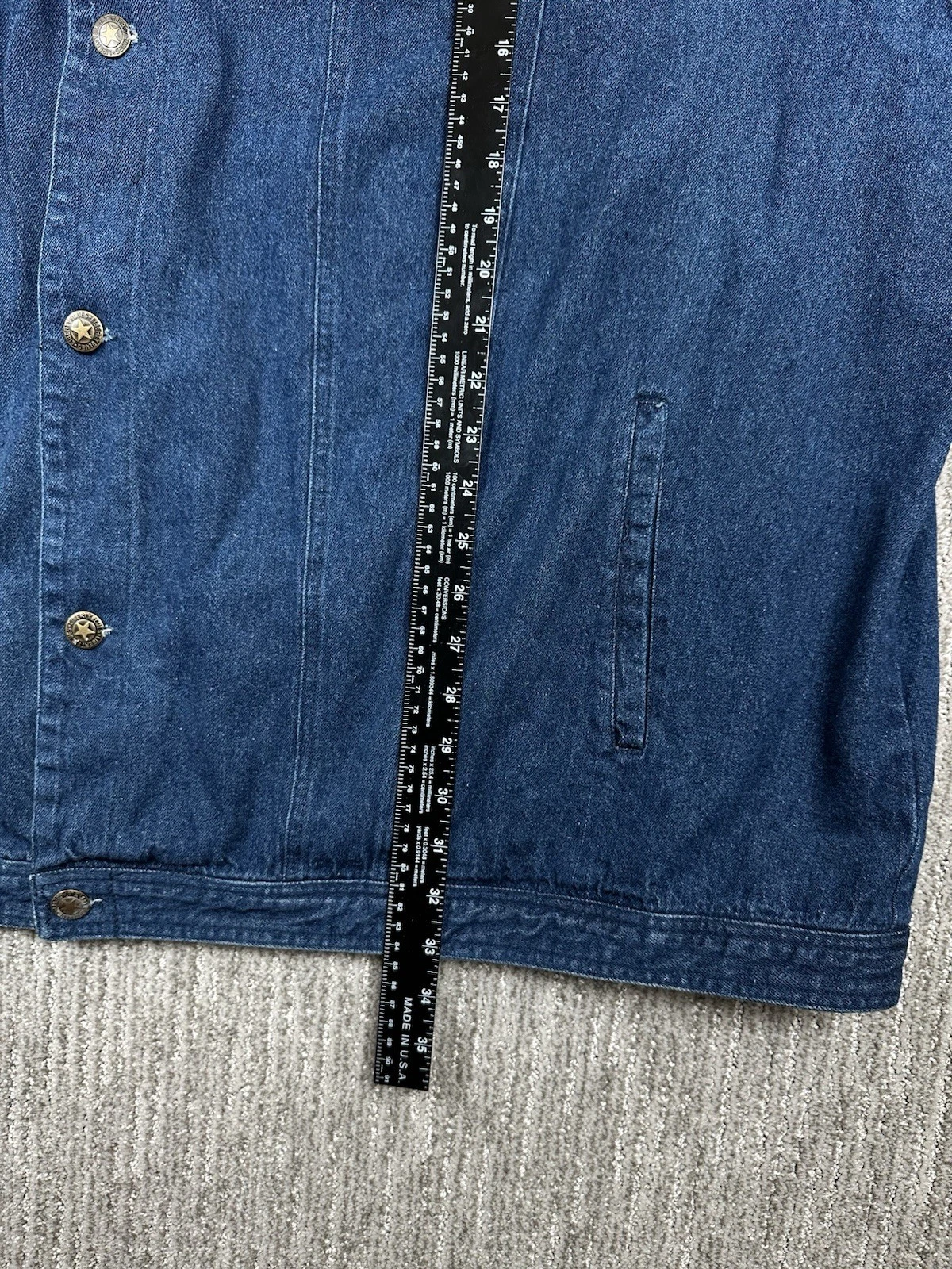 Liberty Blues Denim Jacket Mens 5XLT Blue Stretch Denim Dark Wash biker trucker image 7