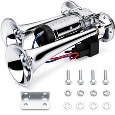 600db Super Loud Dual Electric Air Horns Kit For Vehicles With Compressor A... 600db Super Loud Dual Electric Air Horns Kit For Vehicles With Compressor A...