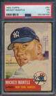 1953 TOPPS BASEBALL #82 MICKEY MANTLE PSA 1.5 FAIR HOF YANKEES