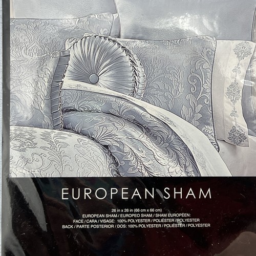 J. Falsa de almohada Queen New York Lyndon Euro, 26" x 26", azul claro - Imagen 5 de 6