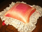 Antique Pin Cushion Lace w/Red Satin Ribbon Slifer House Museum Lewisburg Pa. — photo 5