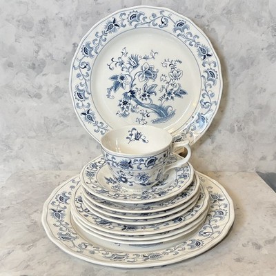 VINTAGE NIKKO Japan DOUBLE PHOENIX MING TREE Pattern-50 pcs Dinnerware Set For 6