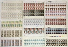 Vintage US Stamp Unused Sheets Collection 1-22 Cent - $103 Value