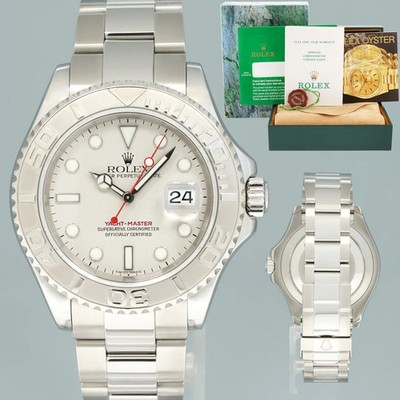 MINT PAPERS Rolex Yacht-Master 16622 Steel Platinum Bezel Oyster 40mm Watch