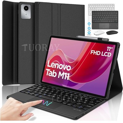 Hülle mit Touchpad QWERTZ Tastatur Maus Für Lenovo Tab M11 11'' TB330FU 2024 DHL