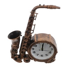  Retro Table Clock Vintage European Desktop Musical Instrument Ornament