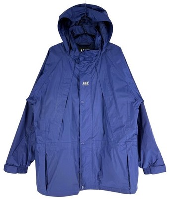 Vintage 00s Helly Hansen Men Hooded Rain Coat Size L