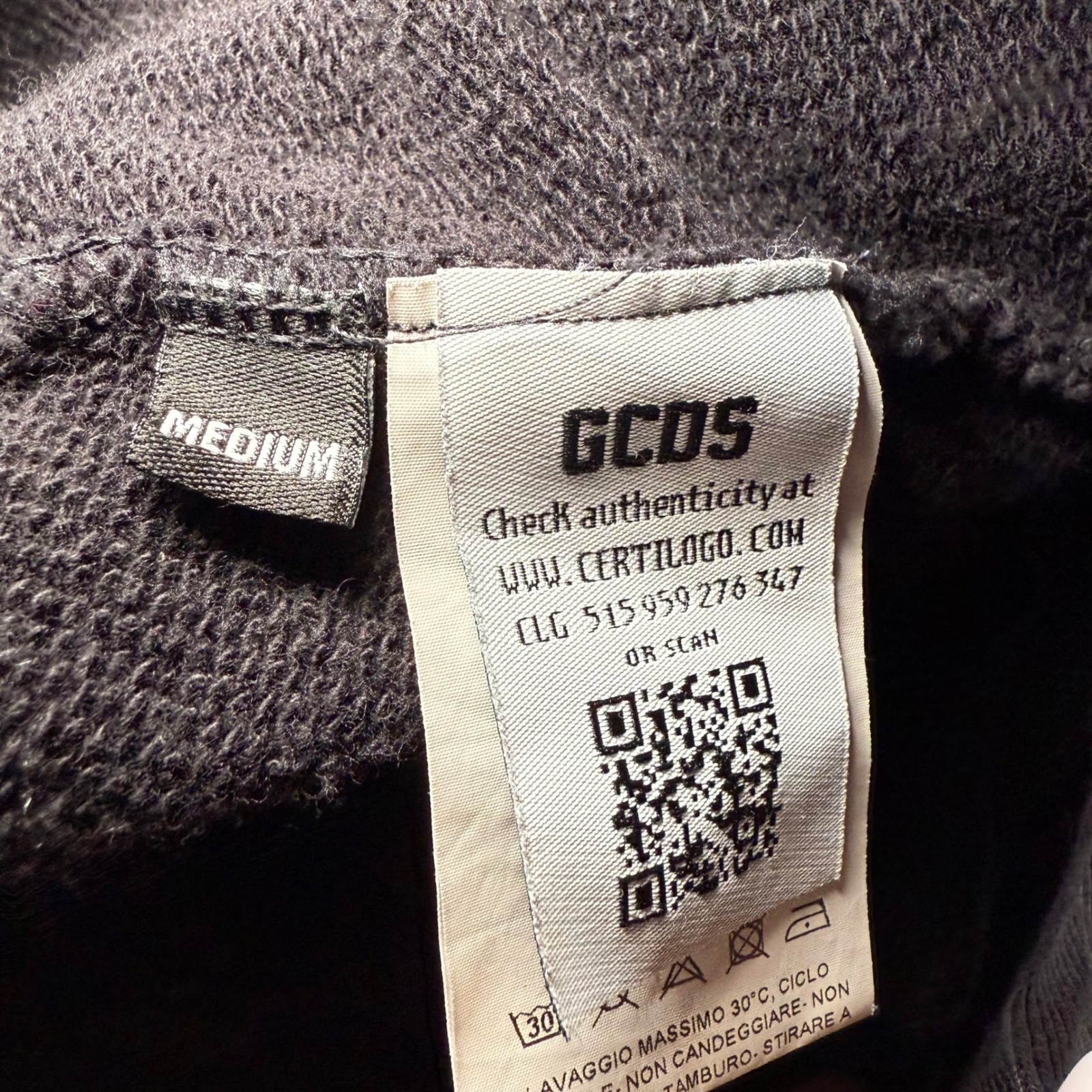 GCDS Black Red Logo Block Track Pants Sweatpants Joggers Medium