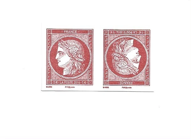 Cérès 1849 Salon du timbre Paris 2014 Varieté de couleur avec TÊTE-BÊCHE - Photo 1/1