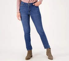 Denim  Co. Regular Easy Stretch Denim Straight Leg Functional Jean Medium Wash