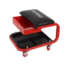 Werkstatthocker mit Schublade, Fahrbarer Hocker, belastbar bis 90 kg