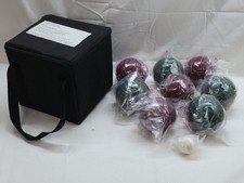 Regulation Bocce Ball Set Vintage Case Game Bag Carry New Complete Lawn Bowling