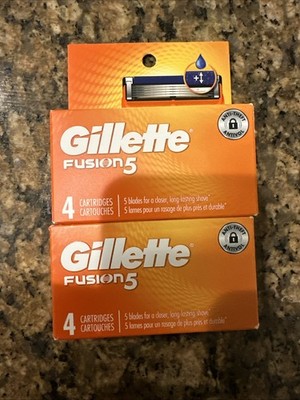 Gillette Fusion 5 Razor Blades  2 Packs of 4 Total of 8 cart Free Shipping