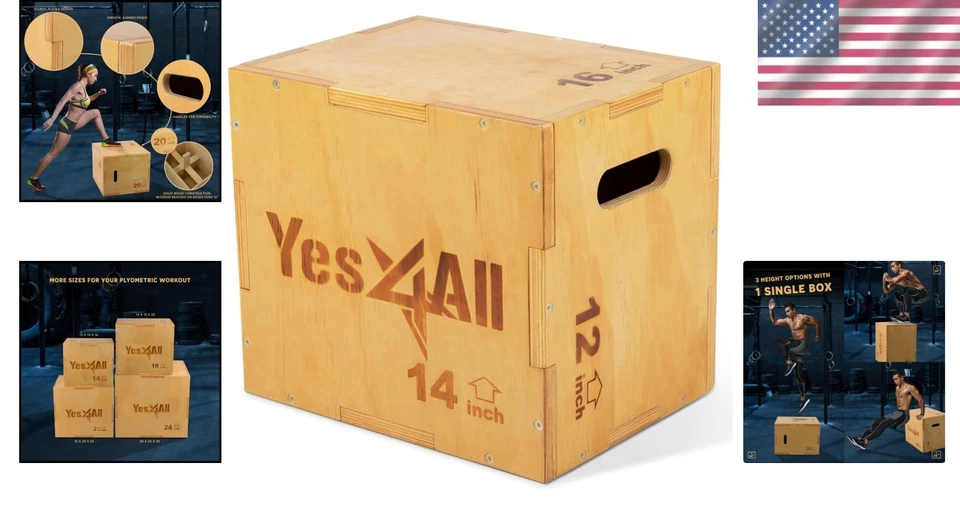 Caja Plyo de asas anchas para entrenamiento de fuerza Foto 2 de 4