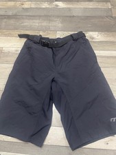 excellent mens black pinnacle muddyfox black mountain biking shorts large W30-32