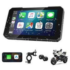 Autoradio Portatile per Moto 5 Pollici CarPlay Senza Fili Navigazione Bluetooth - Miniatura 1